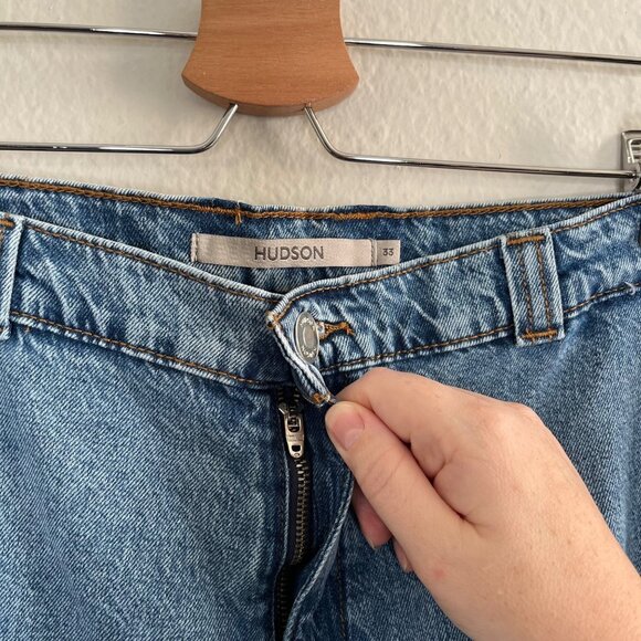 Hudson Womens High-Rise Welt Pocket Wide Leg Cargo jeans Size 33 - Picture 7 of 13